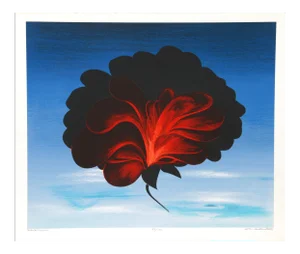 John Cedarstrom, "Black Rose", Serigraph