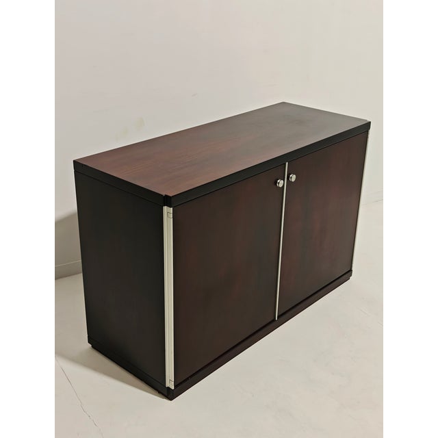 Italian Modular Furniture in Wood, Aluminum, and Glass attributed to Vittorio Introini, 1970s For Sale - Image 9 of 18