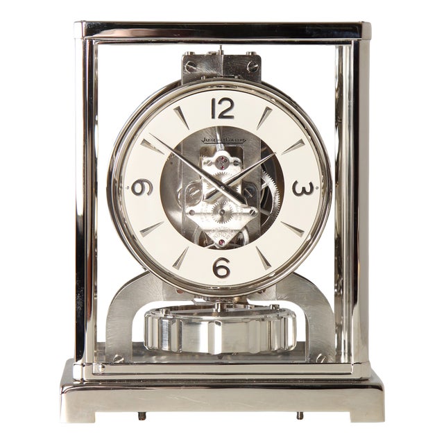 Nickel Plated Atmos Clock from Jaeger Lecoultre, 1956 For Sale