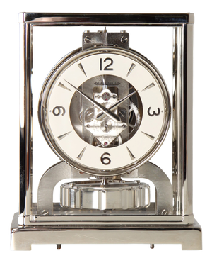 Nickel Plated Atmos Clock from Jaeger Lecoultre, 1956
