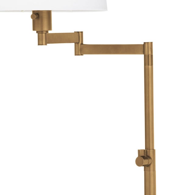 Traditional Regina Andrew Virtue Steel Floor Lamp, Natural Brass For Sale - Image 3 of 6