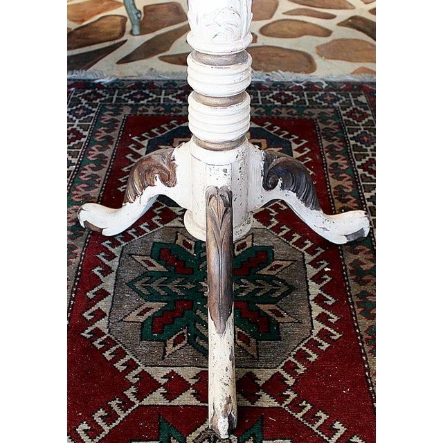 Distressed Column Plant Stand For Sale - Image 4 of 5