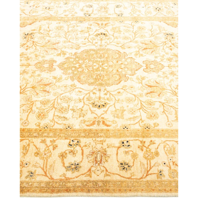 Solo Rugs Mogul, One-of-a-Kind Hand-Knotted Area Rug - Ivory, 4' 1" x 6' 5" For Sale - Image 4 of 8