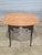 Late 20th Century Tiger Maple Dining Table Black Painted Base 2 Leaves Benchmade For Sale - Image 10 of 17