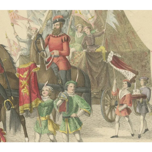 Burgundian Triumph, The Grand Procession of Charles the Bold's Defeat, 1855, Print For Sale - Image 3 of 10