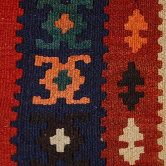 Mid 19th Century Early 20th Century Persian Kilim Runner For Sale - Image 5 of 6