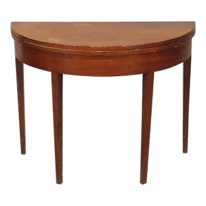 Early 19th Century Demilune Card Table in Cherry Wood