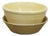 Antique American Yellowware Banded Beehive Mixing Bowl Rolled Rim Stoneware For Sale