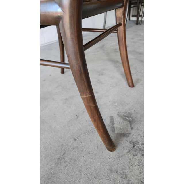 1950s Set of 6 Sabre Leg Dining Chairs by Robsjohn-Gibbings for Widdicomb For Sale - Image 13 of 14