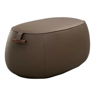 Porada Lagom Medium Leather Ottoman For Sale