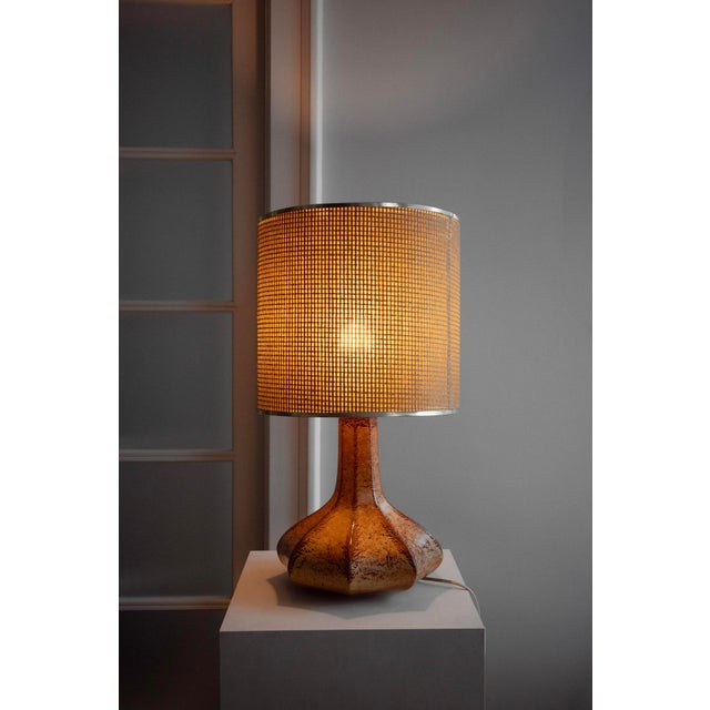 Mid-Century Ceramic Table Lamp attributed to Roberto Rigon for Bertoncello, Italy, 1970s For Sale - Image 4 of 5
