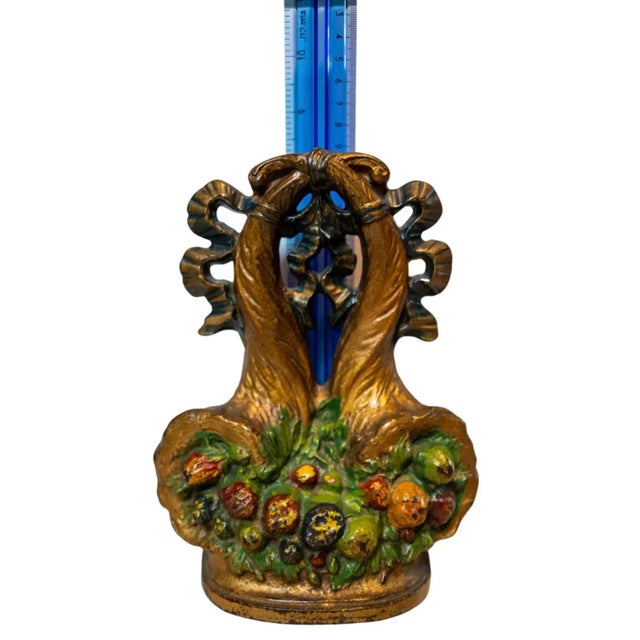 Metal Early 20th Century Hubley #132 Cornucopias Painted Cast Iron Doorstop For Sale - Image 7 of 8