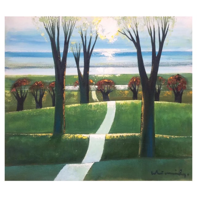 Laimdots Murnieks, The Road to the Sun, 1996, Oil on Cardboard For Sale