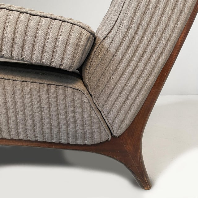 Set of Mid-Century Modern Italian Lounge Chair and Pouf by Eugenio Gerli for Tecno, 1960s For Sale - Image 9 of 18