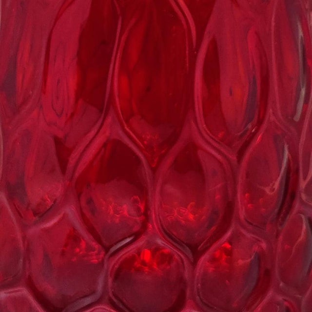 Mid-Century Modern Ruby Red Murano Glass Vase by Ca Dei Vetrai, 1960s For Sale - Image 5 of 7