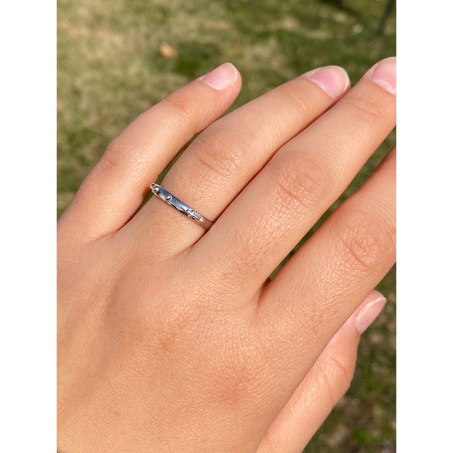 The Hap: White Gold Rosary Cross Band For Sale - Image 10 of 10