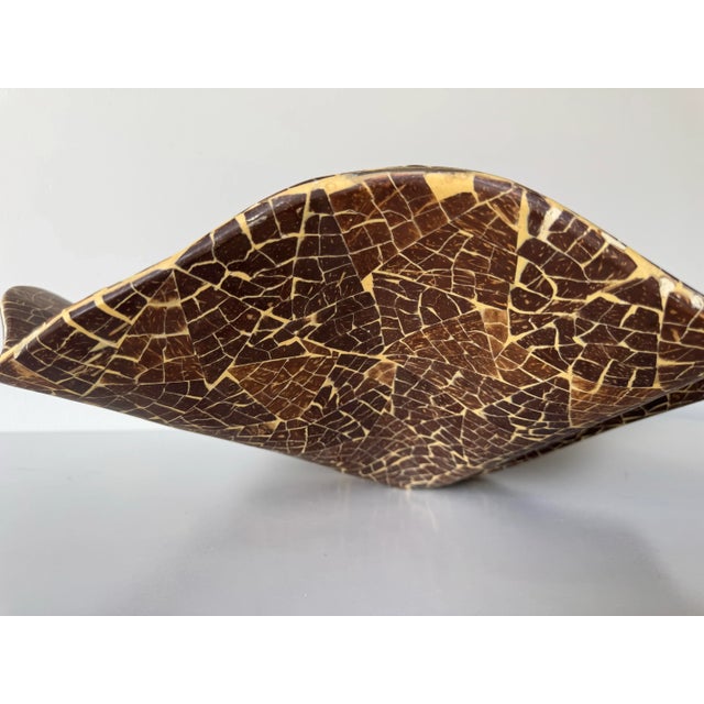 Coffee Large - 1980s Vintage Organic Cococnut Shell Sculptural Bowl/Sold For Sale - Image 8 of 12