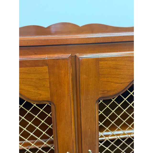 Vintage Solid Cherry Louis XV Server / Bookcase For Sale - Image 10 of 12