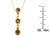 14K Yellow Gold 1 cttw White and Champagne Round Cut Diamond Drop Pendant Necklace (I-J, I1-I2) For Sale - Image 4 of 4
