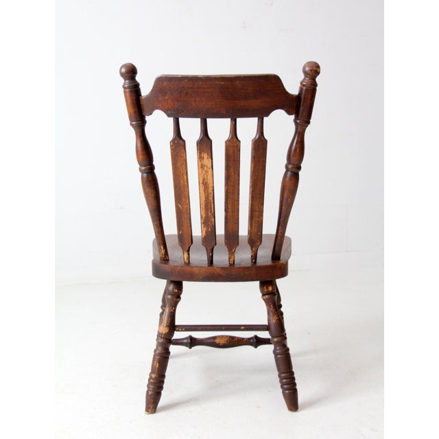 Vintage Old Tavern Style Dining Chair For Sale - Image 9 of 10
