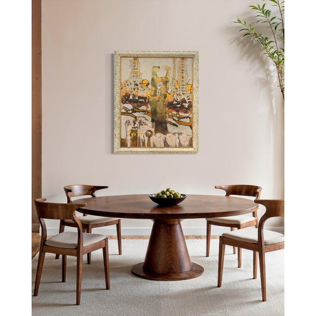 Andrea Stella "The Cart of Dreams" Gold Leaf Oil Mixed Media Painting, Figurative, Italian Contemporary Art, 2010 For Sale In Monterey, CA - Image 6 of 8
