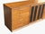 1960s Mid-Century Modern Walnut Credenza With Black Panel Doors Floating Base For Sale - Image 5 of 16