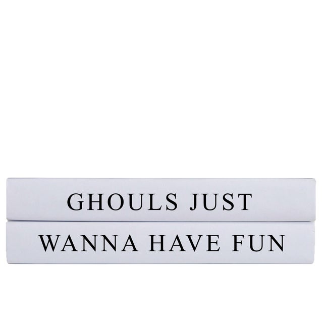 Let your thoughts be seen with these two Decorative hardback books in black with white spines.