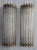 Art Deco Pair Vintage Art Deco Wall Sconces in Brass & Ribbed Glass Rod Ship Light For Sale - Image 3 of 5