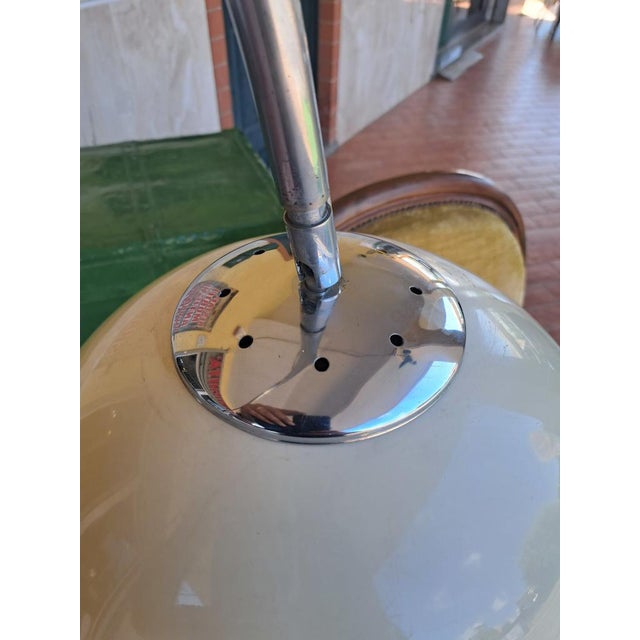 Arc Floor Lamp with Carrara Marble Base For Sale - Image 6 of 7
