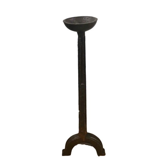 Traditional 17th Century Forged Iron Andirons - a Pair For Sale - Image 3 of 4
