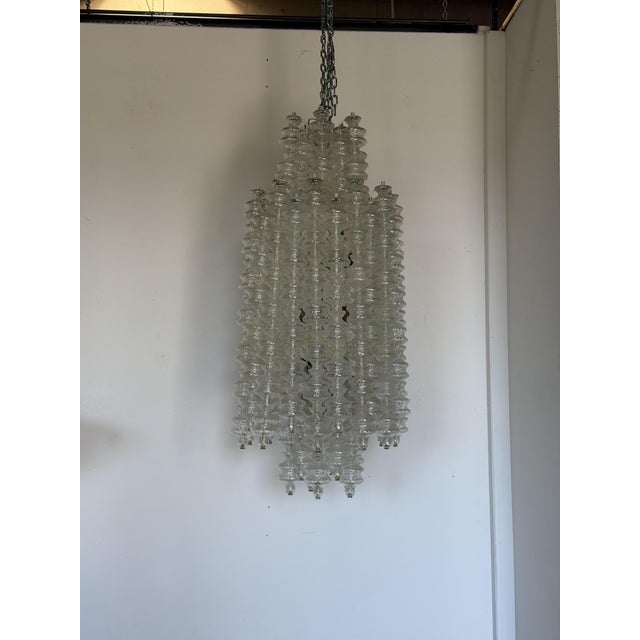 Chandelier with Murano Glass Pendants from Salviati, 1970 For Sale - Image 11 of 11