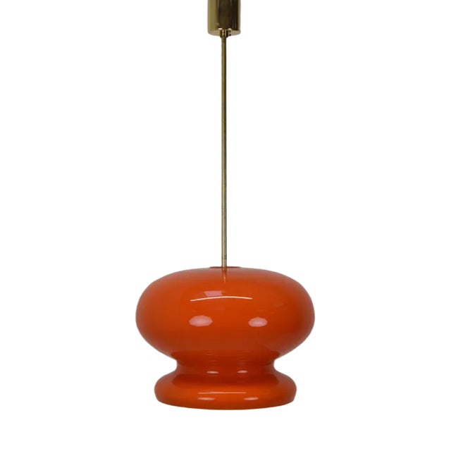 Mid-Century Glass Pendant, 1960s For Sale