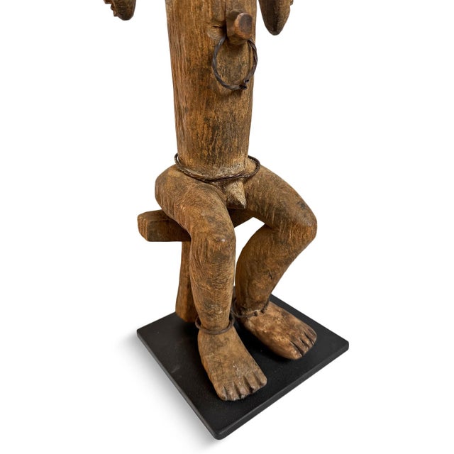 Vintage Old Baule African Male Female Fertility Figure For Sale - Image 11 of 12