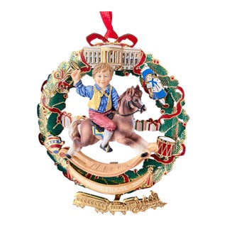 Vintage Official 2003 White House Christmas Ornament – Ulysses S. Grant Rocking Horse, Nib For Sale