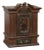 Original Painted Swedish Hanging Cabinet, Dated 1800 For Sale
