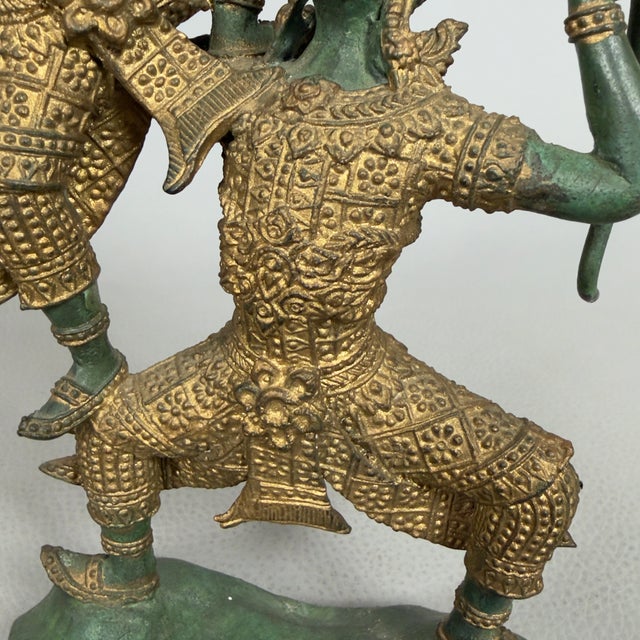 Gilded Bronze Rama Antagonist Sculpture, Early 20th Century For Sale - Image 9 of 13