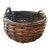 Vintage Rustic Split Bamboo Gathering Basket For Sale