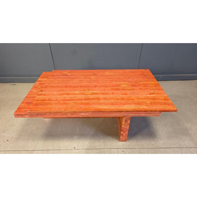 Red Travertine Coffee Table, 1970s For Sale - Image 13 of 14