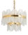 Gilt Brass & Crystal Glass Light Chandelier Corina, Kalmar, Austria, 1970s For Sale