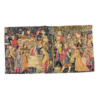Vintage French Screen Printed by Hand Tapestry Vendanges Museum Design, 1970s For Sale