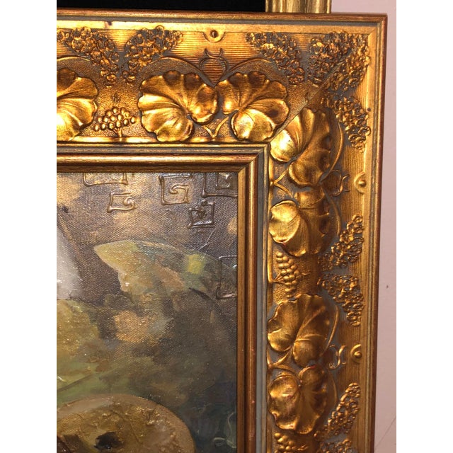 Textile 1990s Pam Rogers Original Still Life Oil Painting in Ornate Gilt Frame W/ Coa For Sale - Image 7 of 10