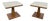1970s Mid-Century Modern Walnut Marble Tables - a Pair For Sale