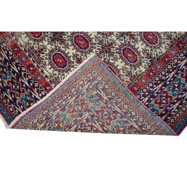 Vintage Turkish Rug Hand-Knotted Wool Boho Chic Rug, - 6'4"x 9'9" For Sale - Image 11 of 15