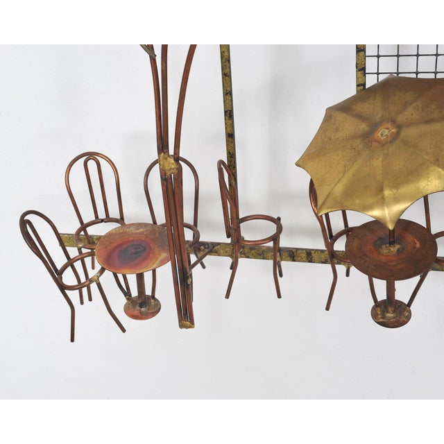 C. Jeré Attrib. Brass Parisian Café Bistro Wall Sculpture For Sale - Image 12 of 18