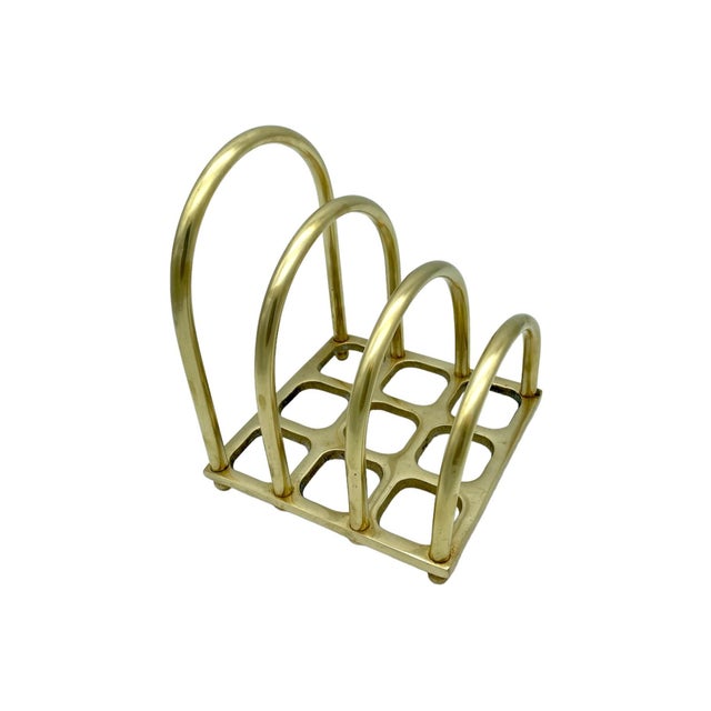 Mid 20th Century Mid 20th Century Large Brass Letter Rack For Sale - Image 5 of 6