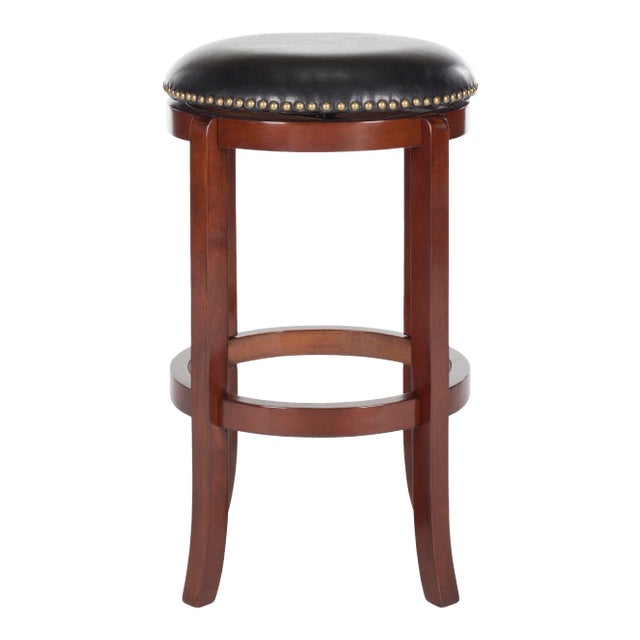 Justin Swivel barstool, Cherry & Black For Sale
