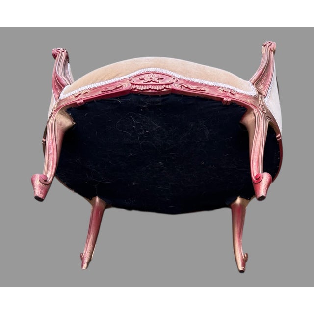 Set of 3 Matching Vintage French or Italian Style Petite Bergere Chairs For Sale - Image 9 of 12