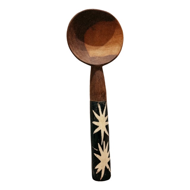 Decorative Wooden Spoon with Inlays, 1980s For Sale