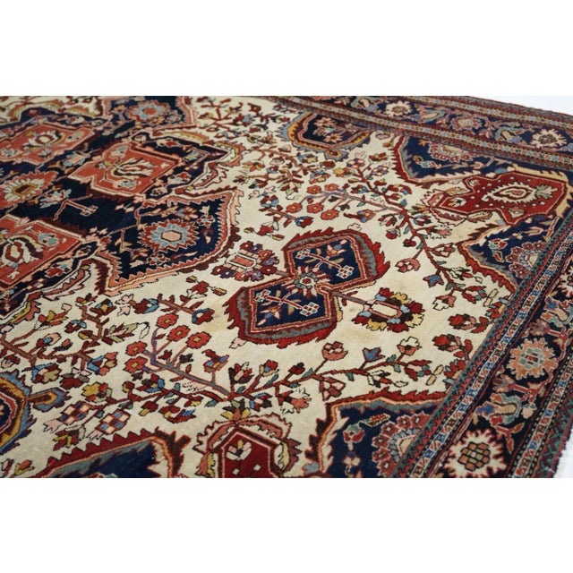 Early 20th Century Antique Persian Farahan Sarouk Rug 4'6" X 6'9" For Sale - Image 5 of 11