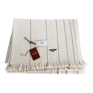 Bentley Home England Loro Piana Italy Cashmere Throw With Fringe